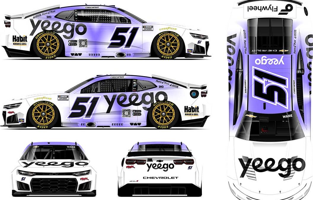 Yeego.ai and Habit Burger & Grill Debut with Rick Ware Racing at Las Vegas Motor Speedway