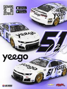 Yeego.ai Rick Ware Racing No. 51 Chevrolet wrap design for Las Vegas Motor Speedway